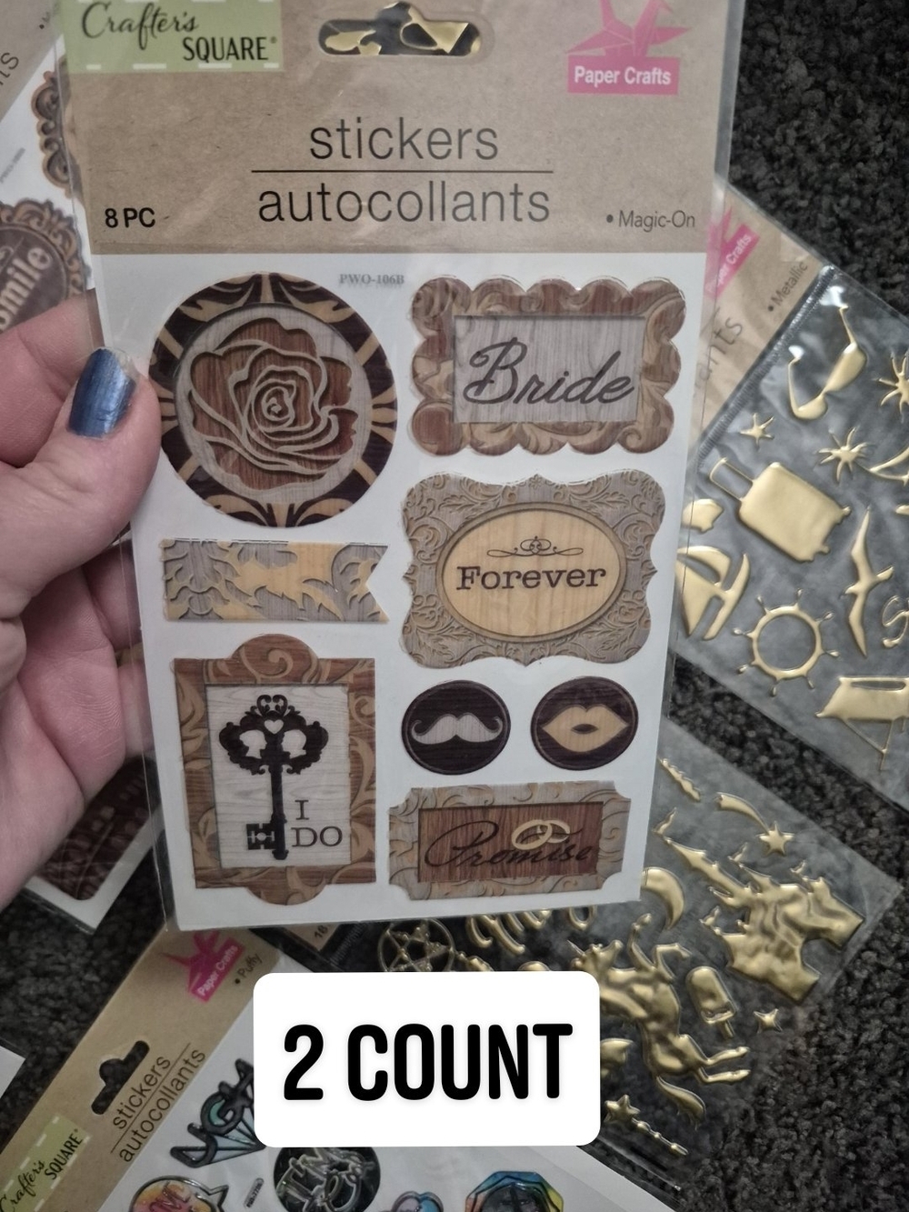 30pc Crafter’s Square Puffy & 3D Sticker Lot - Picture 2 of 16